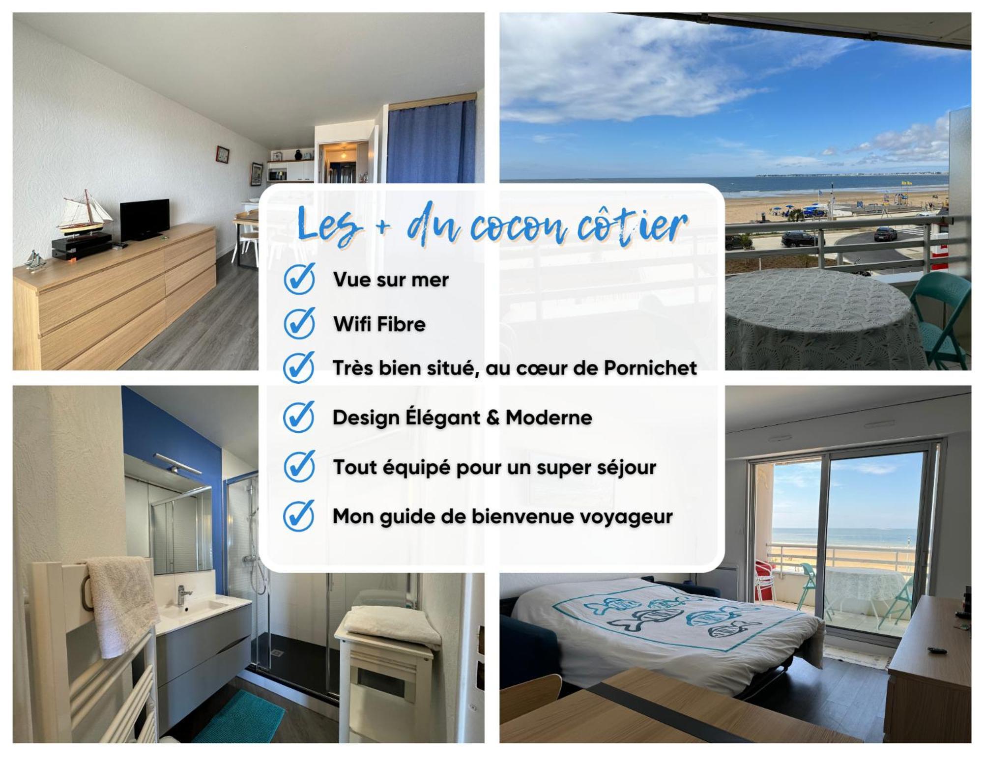 Cocon Cotier - Vue Sur Mer - Parking - Proche De La Thalasso - Terrasse Pornichet Ngoại thất bức ảnh
